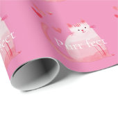 Roze Purrfect Cat Cadeaupapier (Rol Hoek)