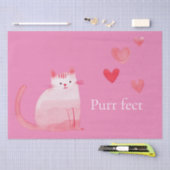 Roze Purrfect Cat Tissuepapier (Craft)