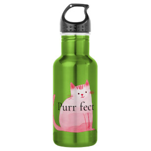 Roze Purrfecte Kat Waterfles