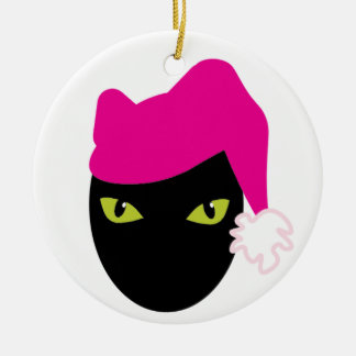 Roze Pussycat-Ornament Keramisch Ornament