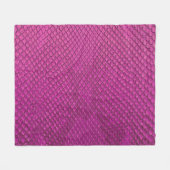 Roze Python: Slangenhuid textuur. Fleece Deken (Voorkant (Horizontaal))