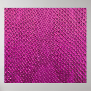 Roze Python: Slangenhuid textuur. Poster