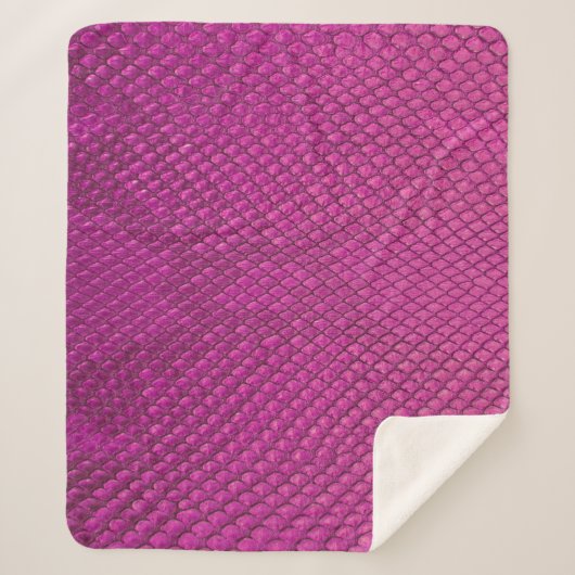 Roze Python: Slangenhuid textuur. Sherpa Deken (Voorkant)