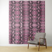 Roze Python Snakeskin-achtergrond Wandkleed (In situ)