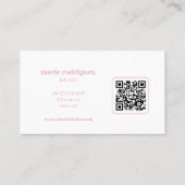 Roze QR-code Visitekaartje (Achterkant)