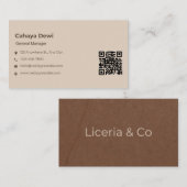 roze QR Code Visitekaartjes (Voorkant / Achterkant)