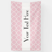 Roze Quatrefoil, Latticework, Marokkaanse Trellis Spandoek (Verticaal)