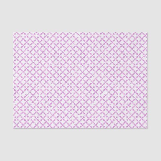 Roze Quatrefoil Patroon Tissuepapier (Voorkant)