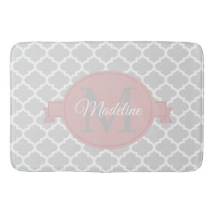Roze Quatrefoil - Speciaal gepersonaliseerde Bath Badmat
