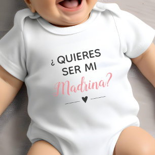 Roze Quieres Ser Mi Madrina Godmoeder Voorstel Romper