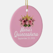 Roze Quinceañera Keepomwille Ornament (Rechts)