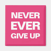 Roze quote motivatie gewaagde magneet (Voorkant)