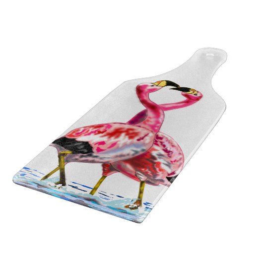 Roze Raad voor het knippen van Flamingo Snijplank (Hoek)