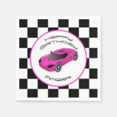 Roze raaigar | Aangepaste geboortedag Servet (Voorkant)