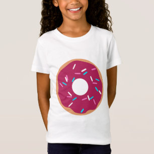 Roze raasbessen donut t-shirt
