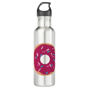 Roze raasbessen donut waterfles 