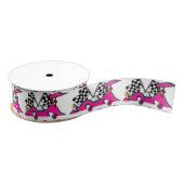 Roze racecar Ribbon Grosgrain Lint (Spoel)