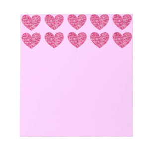 Roze rackle Hearts Notitieblok