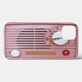 Roze radio Case-Mate iPhone case (Achterkant (horizontaal))