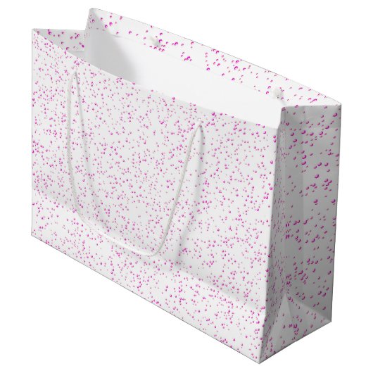 Roze Rain Gift Bag Groot Cadeauzakje (Voorkant Gekanteld)