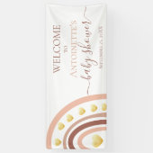 Roze Rainbow Boho Baby shower Banner (Verticaal)