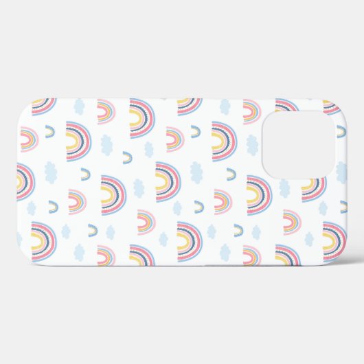 Roze Rainbows Clouds Boho Design Case-Mate iPhone Case (Achterkant (horizontaal))