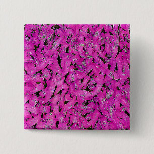Roze Ramen Vierkante Button 5,1 Cm