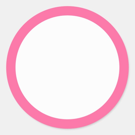 Roze rand blanco ronde sticker (Voorkant)