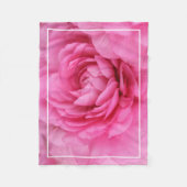 Roze Ranunculus Fleece Deken (Voorkant)