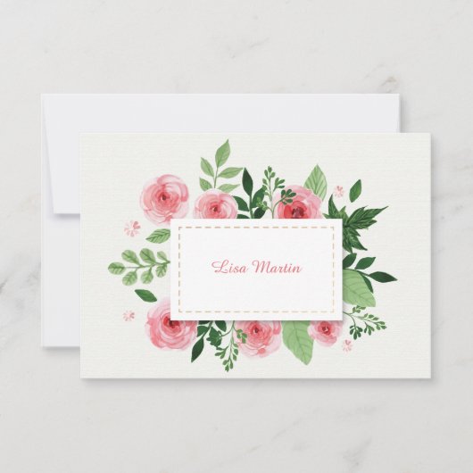 Roze Ranunculus Flowers Hartelijk dank Bedankkaart (Voorkant)