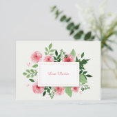 Roze Ranunculus Flowers Hartelijk dank Bedankkaart (Staand voorkant)