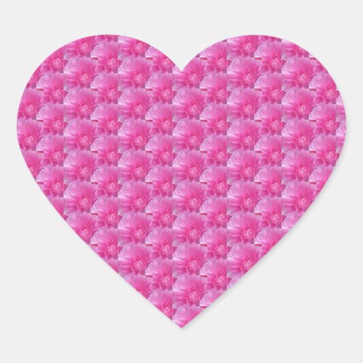 Roze Ranunculus – Modern bloemmotief Hart Sticker (Voorkant)
