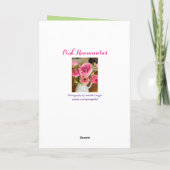 Roze Ranunculus-Wenskaart Feestdagen Kaart (Achterkant)