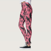Roze Raven Birds Pattern Leggings (Links)