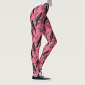 Roze Raven Birds Pattern Leggings (Rechts)
