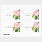 Roze rechthoekige roze sticker (Vel)