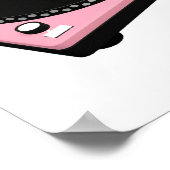  roze recordspeler poster (Hoek)