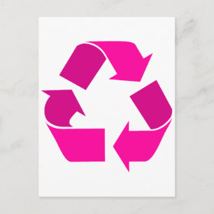 roze recyclen symbool briefkaart