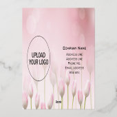 Roze Red en Gold Business Valentijn Folie Kaart (Achterkant)