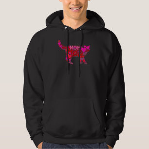 Roze Red Heart Love Mam Cute Pet Cat Mama Mama Hoodie