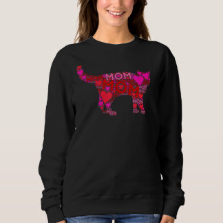 Roze Red Heart Love Mam Cute Pet Cat Mama Mama Trui