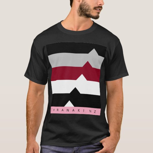 Roze reeks Taranaki NZ T-Shirt (Voorkant)