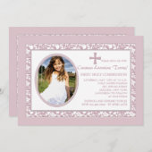 Roze reflectie Fotouitnodiging Kaart (Voorkant / Achterkant)