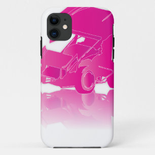 Roze reflectiecoating met gevlekte printplaat iPhone 11 hoesje
