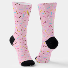 Roze Regenboog Donut Spikkels Cadeausokken Sokken