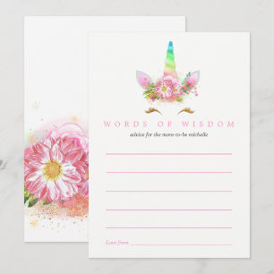 Roze Regenboog Eenhoorn Meisje Baby Shower Moeder Kaart