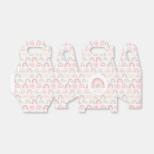 Roze Regenboog en Clouds Pattern Baby shower Bedankdoosjes (Uitgevouwen)