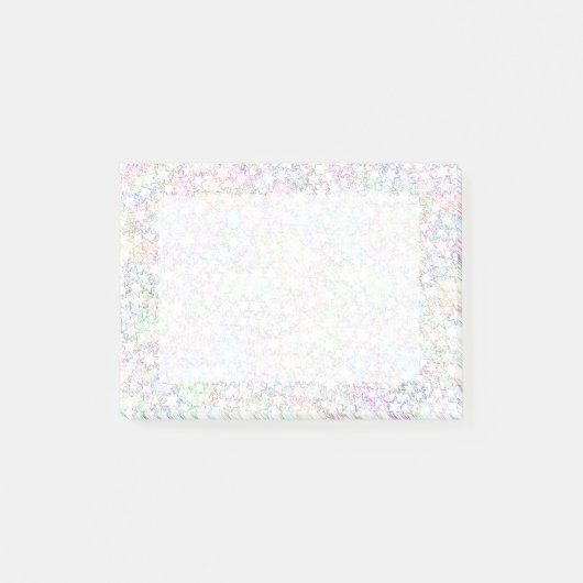 Roze regenboog en White Star Cluster Kawaii Girl Post-it® Notes (Voorkant)