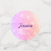 Roze regenboog fee sparkle 13e verjaardag confetti (Kleine voorkant)