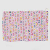 Roze regenboog golfhanddoek (Horizontaal)